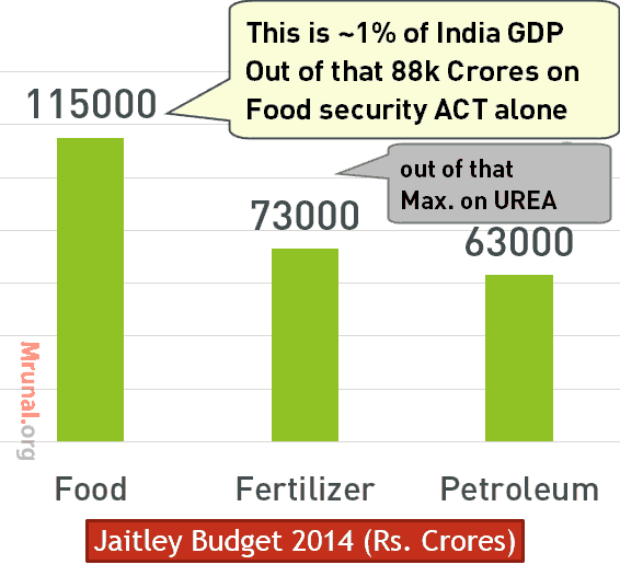 Food n Fertilizer Subsidy India Budget 2014